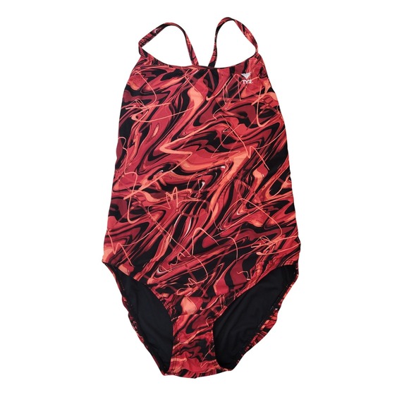 TYR Other - TYR Women's Hydra Maxfit SZ 40 Red Black One Piece Swimsuit Athletic Performance